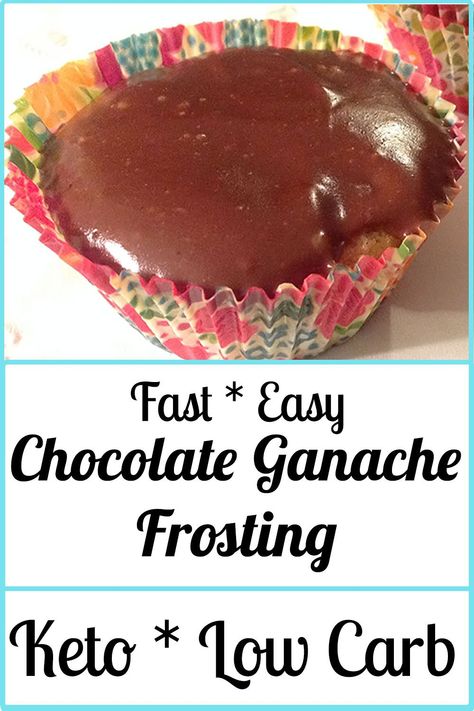 This Keto Chocolate Ganache Frosting makes a small batch that whips up quickly.  It's perfect for topping a cupcake, and ice cream. #bakingoutsidethebox Small Batch Chocolate Ganache, Keto Chocolate Ganache, Easy Chocolate Ganache, Keto Cupcakes, Chocolate Ganache Frosting, Ganache Frosting, Low Carb Ice Cream, Low Carb Peanut Butter, Thm Desserts