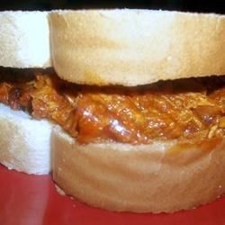 Turkey BBQ Sandwiches - Allrecipes.com Bbq Sandwich Recipe, Turkey Bbq, Slow Cook Turkey, Bbq Sandwiches, Bbq Turkey, Bbq Sandwich, Turkey Legs, Sandwich Fillings, Hot Pepper Sauce