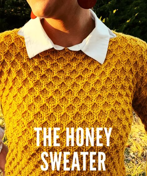 Knitting Patterns Archives - A Handmade Lifestyle Blog >> YarnHookNeedles Honey Sweater, Simple Sweaters, Hello Fashion, Learn How To Knit, How To Knit, Free Knitting Pattern, Sweater Pattern, Lifestyle Blog, Knit Sweater