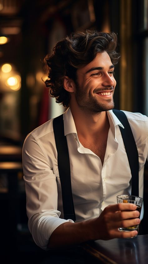 Italian Handsome Young Man Drinking #Italian #handsome #man #guy #avatar #wallpaper Italian Men Aesthetic, Cute Italian Guys, Hot Italian Men, Italian Guys, Webtoon Style, Brunette Glasses, Husband Aesthetic, Beard Suit, Avatar Wallpaper