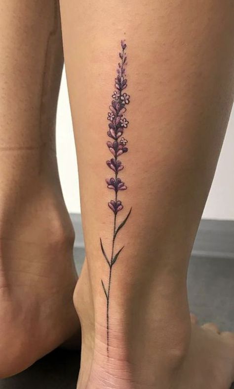 20 Botanical Wrap Tattoo Ideas - besttattoo.wiki - Unveiling Exquisite Ink Art Heather Flower Tattoo Ideas, Spine Tattoos For Women Lavender, Flowers Tramp Stamp, Wisteria Tattoo Foot, Lavender Stem Tattoo, Lavender Tattoo Leg, Heather Tattoo Flower, Floral Tramp Stamp Tattoos, Wrap Tattoo Ideas