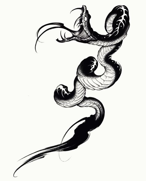 Zeyo on Instagram: “Available tattoo design. Snake #tattoo #tattoos #blackworktattoo #blackwork #blackwork #blacktattoo #blacktattoo #blacktattooart…” Dark Snake Tattoo Design, Black And White Snake Tattoo, Big Sketches, White Snake Tattoo, Tattoo Design Snake, Ryan Tattoo, Snakes Tattoo, Black Snake Tattoo, Japanese Snake Tattoo