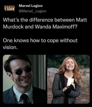 Marvel Legion, Matt Murdock, Marvel Images, Marvel Avengers Movies, Marvel Avengers Funny, Dc Memes, Avengers Memes, Marvel Films, Marvel Jokes