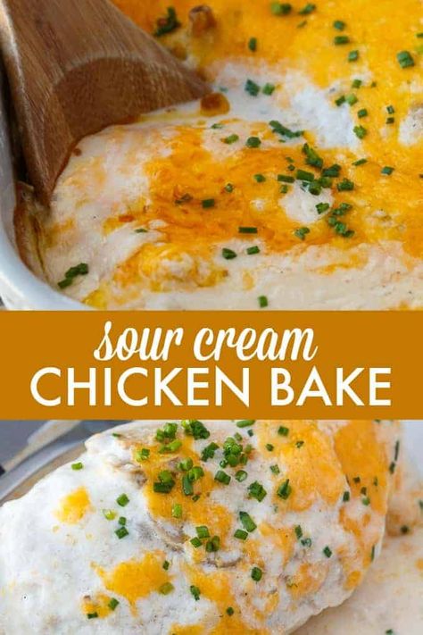 Sour Cream Chicken Bake, Sour Cream Chicken Casserole, Easy Chicken Casserole, Creamy Chicken Casserole, Balanced Eating, Simply Stacie, Chicken Casseroles, Chicken Casserole Easy, Cream Chicken