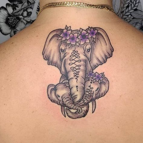 Elephant Tattoo Cover Up, Mommy Elephant Tattoo, Momma Elephant Tattoo, Elephant Tattoos On Back, Mom Elephant Tattoo, Female Elephant Tattoo, Three Elephant Tattoo, Mama Elephant Tattoo, Elephant And Baby Tattoo