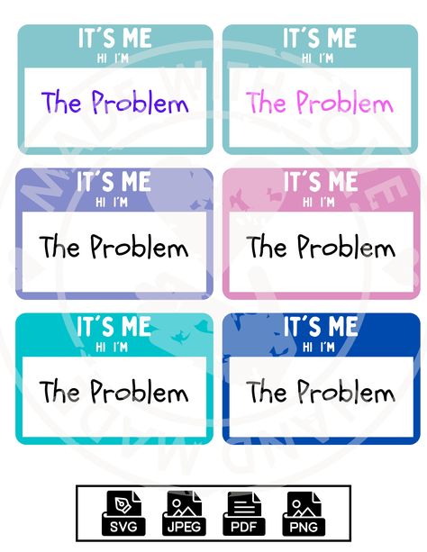 Its Me Hi Im The Problem | Nametag | SVG | Tshirt Template | Hi Taylor Swift | I’m the problem | Lyrics | Taylor Swift Lyrics Taylor Swift, Name Tag Templates, Tshirt Template, Its Me, Taylor Swift Lyrics, Name Tag, Name Tags, Taylor Swift, Swift