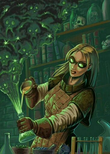 Female Alchemist - Pathfinder PFRPG DND D&D d20 fantasy Potion Master Character, Mad Scientist Steampunk, Mad Scientist Woman, Female Mad Scientist, Inventor Character, Female Alchemist, Mad Alchemist, Alchemist Shop, Steampunk Alchemist