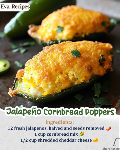 Jalapeno Cornbread Poppers, Alkaline Desserts, Cornbread Recipe Sweet, Jalapeño Cornbread, Poppers Recipe, Jalapeno Recipes, Shredded Cheddar Cheese, Cornbread Mix, Jalapeno Popper