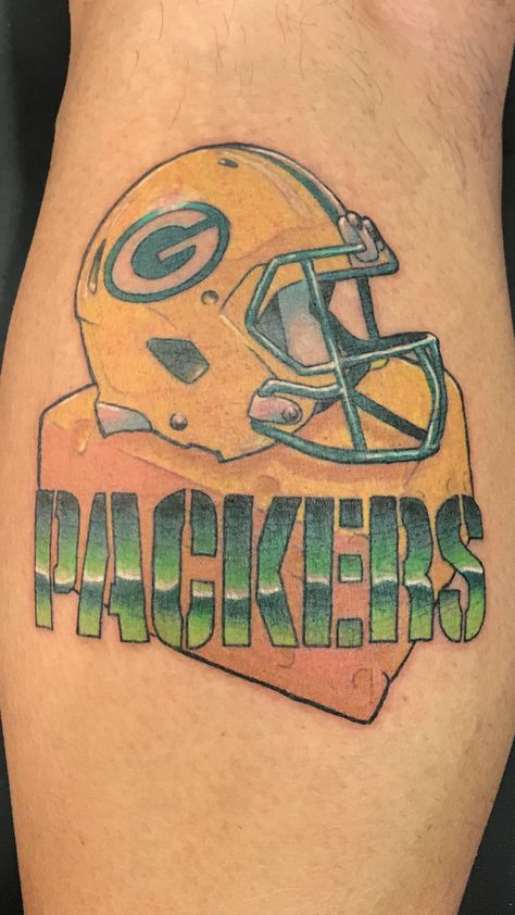 Packers Tattoo Ideas, Packers Tattoo, Green Bay Packers Tattoo, Vinyl Record Painting, Brian Dawkins, Helmet Tattoo, Record Painting, Green Bay Packers Football, Packers Football