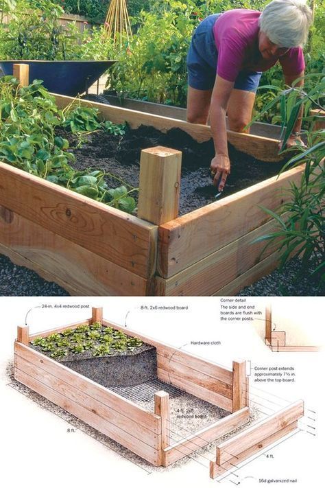 28 Best DIY raised bed gardens, easy to build using inexpensive simple materials. Great tutorials on how to build productive raised beds to grow vegetables and flowers. Plus many ideas on heights and design variations! - A Piece of Rainbow   #backyard #gardens #gardening #gardeningtips #urbangardening #gardendesign #gardenideas #containergardening #diy #gardeningtips #upcycle #upcycling  #woodworkingprojects #woodworkingplans Plantarea Legumelor, Box Planters, Raised Bed Gardens, Beds Ideas, Vegetable Garden Raised Beds, Building A Raised Garden, Diy Raised Garden, Raised Garden Beds Diy, Furniture Building