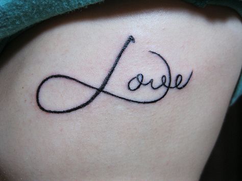 Cute spin on the 'infinite love' tattoo. Infinite Love Tattoo, Infinity Love Tattoo, Small Letter Tattoo, Places For Tattoos, Infinity Tattoo Designs, L Tattoo, Love Tattoo, Infinity Tattoos, Just Ink