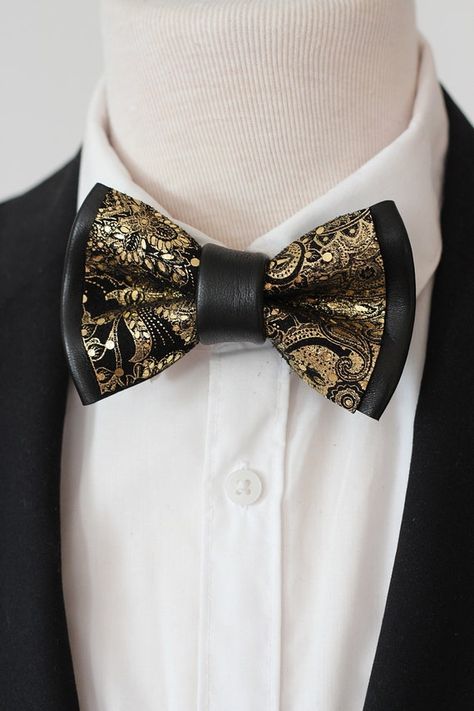 Check out this item in my Etsy shop https://www.etsy.com/listing/1346659387/black-and-gold-mens-leather-bow-tie-for Black And Gold Suit Men Wedding, Black And Gold Bow Tie, Black And Gold Wedding Suit, Black And Gold Suit Men, Black And Gold Wedding Dress, Black Boutonniere, Gold Suspenders, Black And Gold Suit