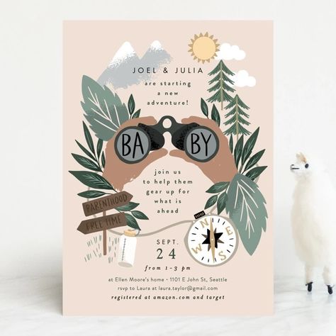 Adventure Baby Shower Boy, Outdoorsy Baby Shower, Mountain Baby Shower Theme, Adventure Baby Shower Theme, Woodland Baby Shower Theme Boy, Camping Baby Shower Theme, Woodland Baby Shower Theme, February Baby Showers, Baby Shower Theme Ideas