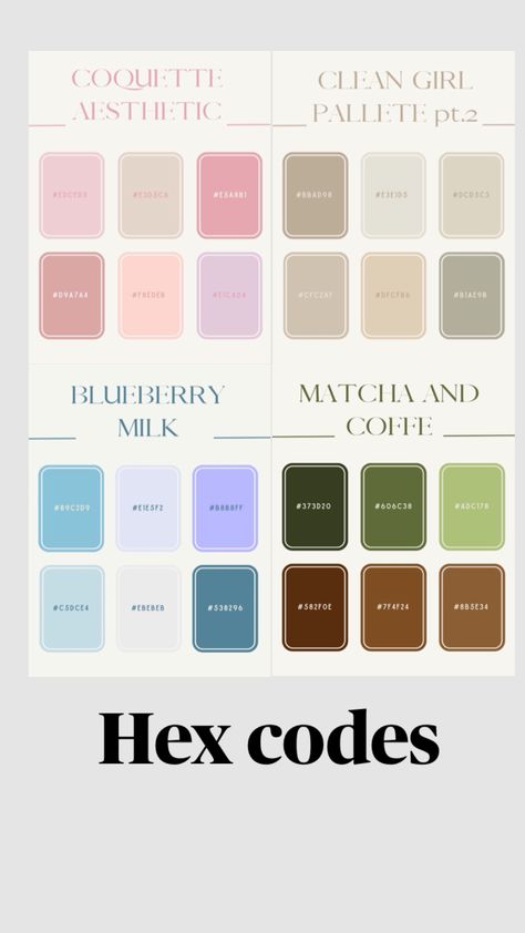 #hexcodes#colors#popular Hex Codes, Notes Design, Color Pallets, Color Inspiration, Color Palette, Presentation, Coding, Color