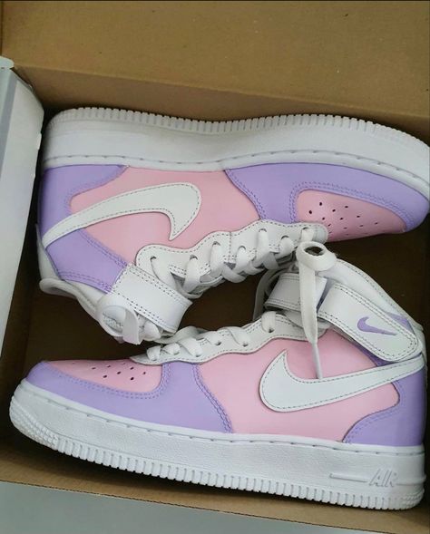 Shoes Air Force, Nike Shoes Air, Nike Shoes Air Force, Custom Air Force 1, Shoes Air, Custom Sneakers, Air Force 1, Pink Purple, Air Force