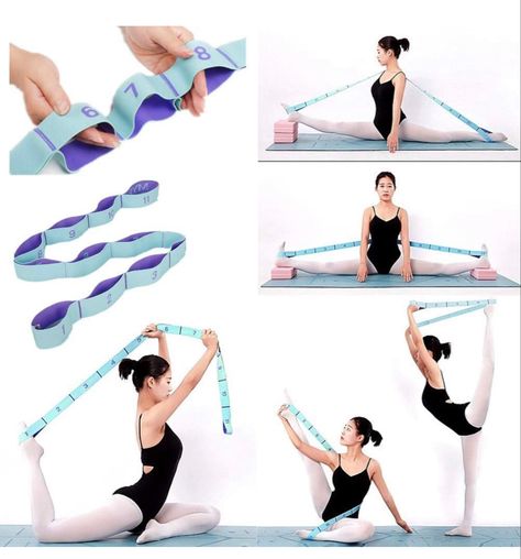 Nitpicker Stretching Straps Hamstring Stretcher Device Elastic Exercise Band Yoga mat Carrying Straps Leg Exercise Equipment Stretching Strap with Loops for Flexibility Yoga Stretch Strap 11 Loops Stretch Band Exercises, Dancer Stretches, Ballet Stretches, It Band Stretches, Dance Stretches, Leg Exercise, Exercise Band, Stretch Strap, Ballet Exercises