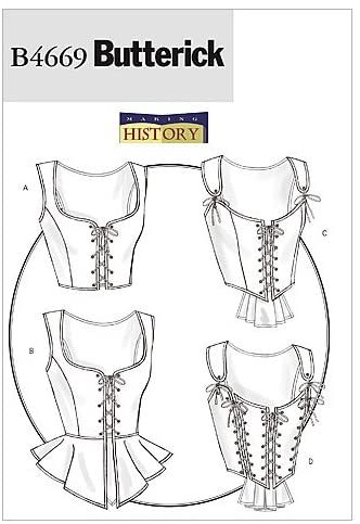 Corset Sewing Pattern, Corset Costumes, Costume Sewing Patterns, Corset Pattern, Boned Corsets, Women Corset, Butterick Pattern, Costume Patterns, Butterick Sewing Pattern