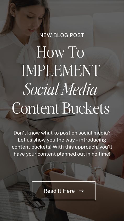 Creating social media a real struggle for you? We've all been there. On those days where you just can't think of any content to post, having content buckets done for content can be a huge help! Making use of content buckets, or content pillars as it's also known helps creators and bloggers stay organized, by batch creating their content. This allows you to be consistent, yet still, create high-quality content. Content Buckets For Social Media, Content Buckets, Pillar Content, Social Media Organization, Social Marketing Strategy, Content Pillars, Branding Strategies, Social Strategy, Be Consistent