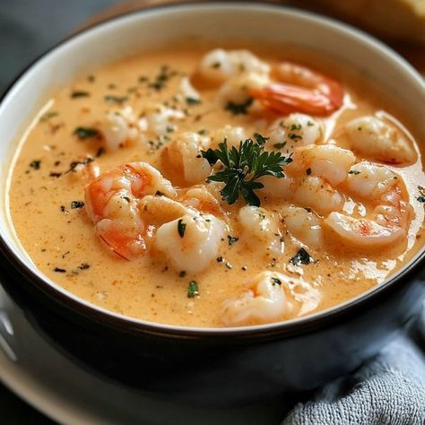 Crab And Shrimp Seafood Bisque, Seafood Bisque Recipe, Crab And Shrimp, Lump Crab Meat, Chowder Recipes Seafood, Crab Bisque, Seafood Bisque, Creamy Crab, Crab Stuffed Shrimp