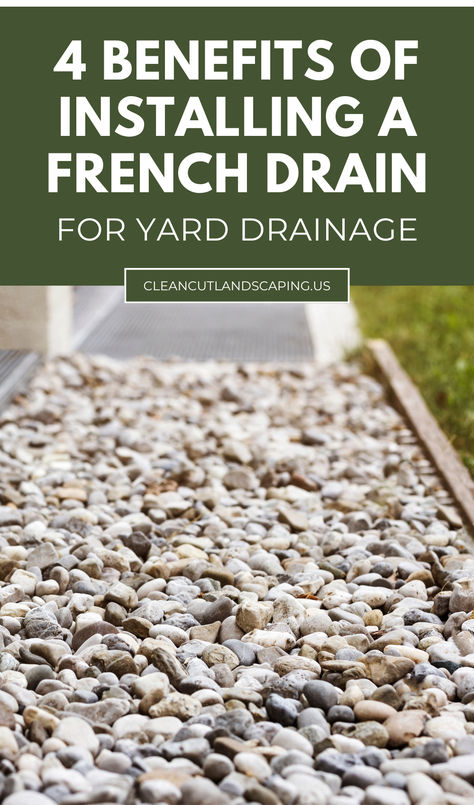 A professionally designed French drain system showcasing landscaping and grading, highlighting its role in stormwater management and wet basement prevention. Backyard Flooding Solutions, Foundation Waterproofing, Foundation Drainage, French Drain Installation, Landscape Drainage, Drainage Ditch, Yard Drainage, Stormwater Management, French Drain