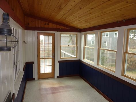 Probably closer to what I would do Screen Porch Into Sunroom, Porch To Bedroom Conversion, Closing In Porch For Mudroom, Closing In A Porch, Simple Screened In Porch Diy, All Weather Room Addition, Enclosed Porch Makeover, Small Four Seasons Room Addition, Log Cabin Addition Ideas Exterior