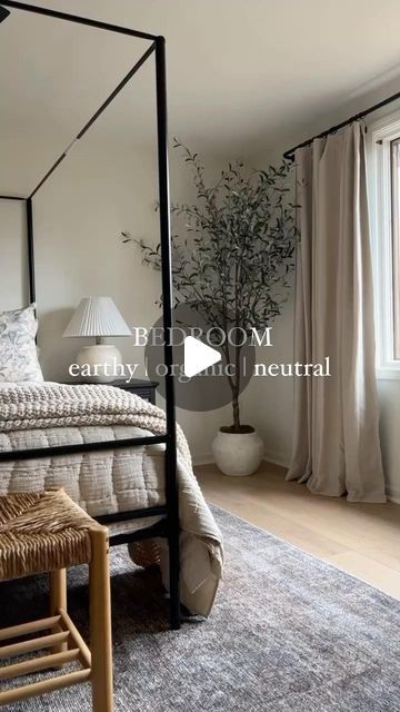 Samantha Morgan on Instagram: "earthy, organic, neutral bedroom inspo 🫶🏼 a few facts about this space -paint color is Swiss coffee by BM -that beautiful bed frame is only $200 -this is my favorite room in our home 🌿🤎 ✨FOLLOW @hasbrouckhome for home decor + styling ✨COMMENT for links ✨LIKE & SHARE #homedecor #interiordesign #home #homedesign #earthyhome #neutralhome ##organicmodern #homeinspo #aesthetic #cozyhome #homeinterior #traditional #modern #styling #cozyspaces #moody #target #amazon #mcgeeandco #bedroomdesign #primarybedroom #bedroom #moderntransitional #modernorganic #livedinhome #invitinghome #neutralinteriors" Spa Bedroom, Mc Gee And Co, Earthy Home, Space Painting, Neutral Bedroom, Neutral Interiors, Modern Transitional, Inviting Home, Beautiful Bedding