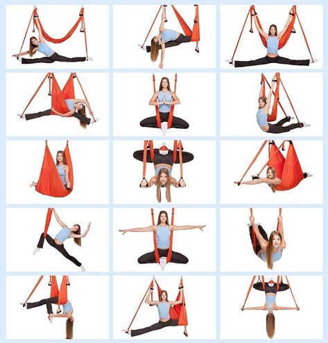 Yoga Hammock Poses, Inversion Yoga, Anti Gravity Yoga, Yoga Trapeze, Aerial Yoga Hammock, Aerial Yoga Poses, Yoga Inversions, Yoga Hammock, Muscle Stretches