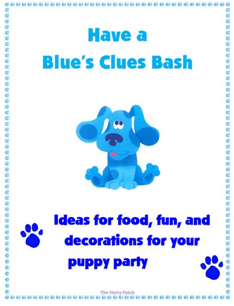 Blues Clues Birthday Party Games, Blues Clues Treats, Blues Clues Food Ideas, Blues Clues Party Games, Blues Clues Birthday Party Food, Blues Clues Party Food, Diy Blues Clues Party, Blues Clues Games, Blues Clues Costume