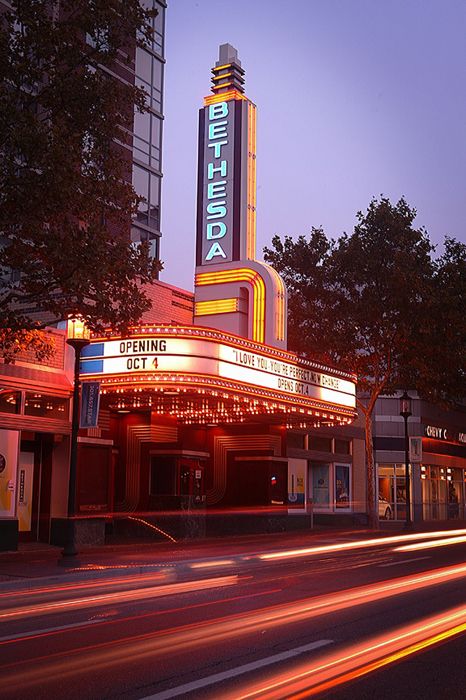 Cinema House, Bethesda Maryland, Streamline Moderne, Chevy Chase, Location Inspiration, Dc Metro, Branding Photos, Movie Theater, Outdoor Photography