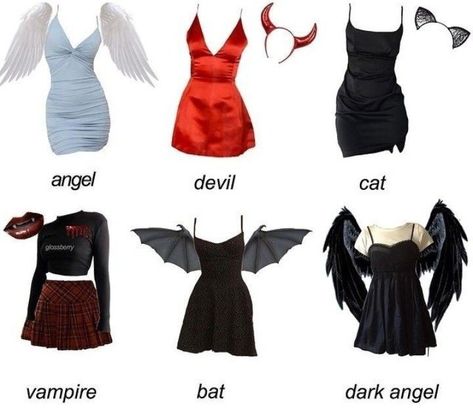 Demon Halloween Costume, Black Dress Halloween Costume, Pick Your Outfit, Tag Your Best Friend, Lisa Or Lena, Cute Group Halloween Costumes, Classy Halloween Costumes, Matching Halloween Costumes, Trio Halloween Costumes