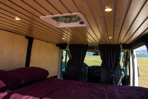 Ram Promaster 118" Conversion - Contravans Van Conversion Plans, Promaster Camper Van, Camper Van Conversions, Campervan Conversion, Beautiful Flooring, Van Conversions, Overhead Storage, Campervan Interior, Ram Promaster