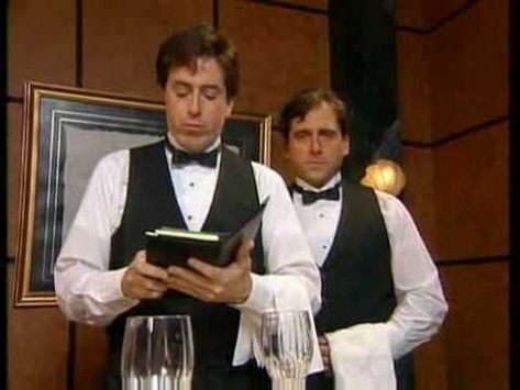 Waiters Nauseated By Food, A Brilliant 1996 Comedy Sketch Featuring Stephen Colbert and Steve Carell Comedy Sketch, Dana Carvey, Server Life, Louis Ck, Comedy Clips, Food Funny, Steve Carell, The Daily Show, Stephen Colbert