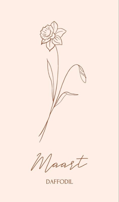 Dafidol Flowers Tattoo, Daffodil Outline, Birth Tattoo, Daffodil Flower Tattoos, Grandpa Tattoo, Flower Tattoo Stencils, Daffodil Tattoo, March Birth Flowers, Birth Flower Tattoos