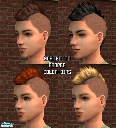 TS2 | BeOSBoxBoy's Short Mohawk for Males Set Punk Mohawk, Short Mohawk, Sims 2 Hair, Play Sims, Hair Setting, Sims Community, Electronic Art, Sims 4 Cc, Maxis Match