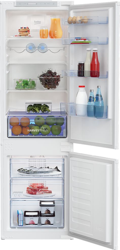 Built In Fridge Freezer, Wire Wine Rack, Integrated Fridge Freezer, Bottom Freezer Refrigerator, Colored Led Lights, Built In Refrigerator, Fridge Door, Bottom Freezer, Bottle Rack