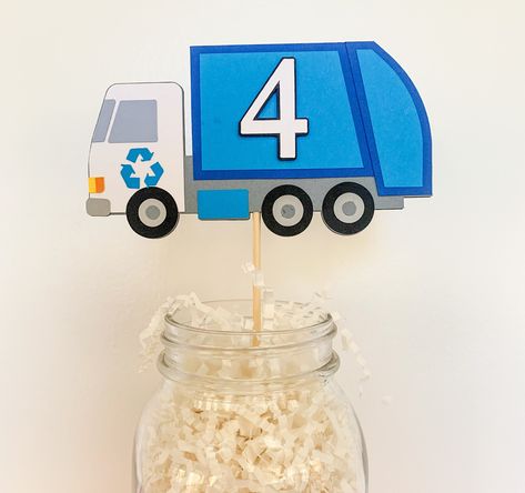 Garbage Truck Birthday, Truck Cake Topper, Garbage Recycling, Truck Cake, Truck Cakes, Recycle Symbol, Truck Birthday, 6 Cake, Trucks Birthday Party