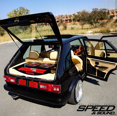 Black Magic Volkswagen Golf MK1 with Digital Design install & custom interior Golf Velocity Vw, Mk1 Golf Interior, Mk1 Golf Modified, Vw Golf 1 Velocity, Citi Golf Mk1 Modified, Golf Mk1 Interior, Golf Mk1 Stance, Vw Mk1 Rabbit, Citi Golf