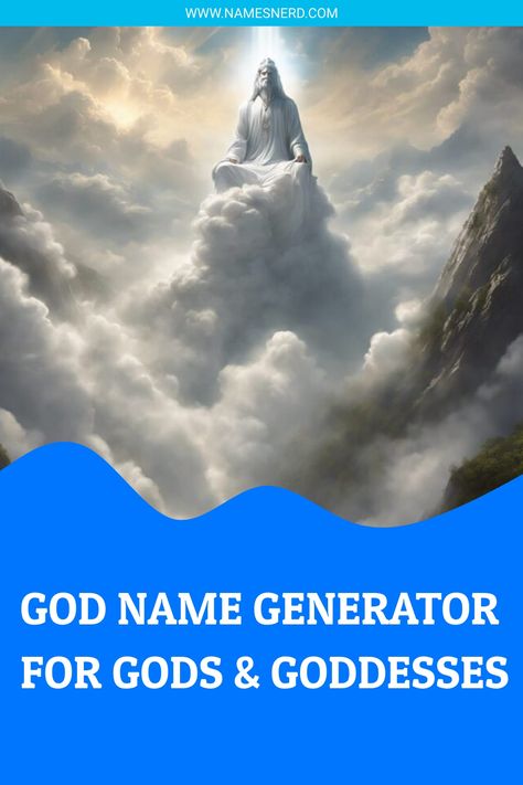 This god name generator will give you great ideas for naming any god or goddess. It suggests a name and a category over which they preside. Fantasy God Name Ideas, Fantasy God Names, Goddess Of The Underworld, Goddess Names, Gods Goddesses, Goddess Of The Sea, Roman Goddess, Name Generator, Egyptian Gods