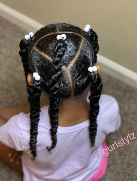 Toddler Christmas Hairstyles Girl Black, Easy Hair Styles For Black Girls Kids, Protective Hairstyles For Little Black Girls Easy, Girl Protective Styles Kid Hair, Protective Hairstyles For Mixed Kids, Quick Easy Little Black Girls Hairstyles, No Braid Hairstyles Easy For Kids Black, Mixed Kid Hair Styles, Cute Hairstyles For Toddler Girls Ideas