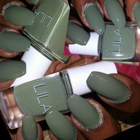 Tan Nail Polish, Green Polish, Work Nails, Indie Nail Polish, Green Nails, Sage Green, Gel Polish, How To Do Nails, Summer Nails