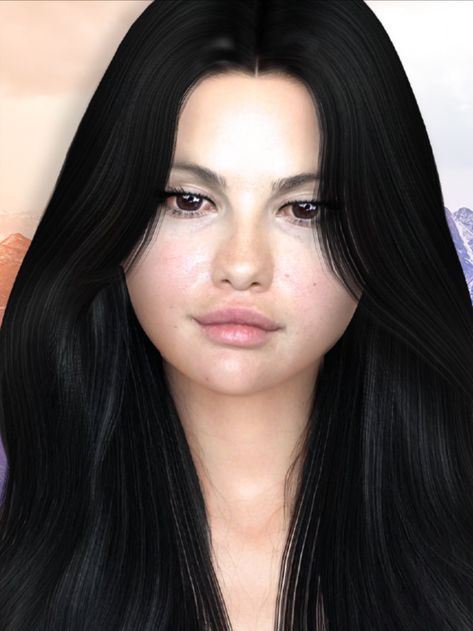 Sims 4 Cc Selena Gomez, Sims 4 Selena Gomez, Selena Gomez Eyes, Premade Sims, Selena Gomez Poster, Celebrity Face Mask, Sims Download, Cc Folder, The Sims 4 Skin