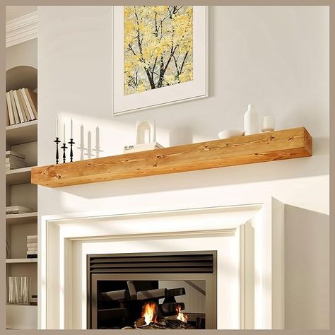 Amazon.com: Avana Fireplace Mantle - Natural Fireplace Mantles Wood - Mounted Mantles for Over Fireplace - Handcrafted Fireplace Wood Mantel - Wood Mantels for Fireplace (Rustic Natural, 72 X 8 X 3) : Home & Kitchen Pine Mantle Fireplace, Fireplace Wood Mantel, Natural Fireplace, Fireplace Mantle Shelf, Floating Fireplace Mantel, Fireplace Rustic, Faux Mantle, Oak Mantle, Electric Fireplace Mantle