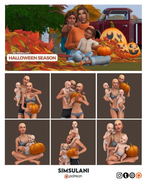 #398 Pose Pack | Halloween Season | Patreon Twins Posing, Sims 4 Couple Poses, Sims 4 Family, Sims 4 Children, Sims 4 Body Mods, Tumblr Sims 4, Sims 4 Cc Packs, Sims Hair, Sims 4 Mods Clothes