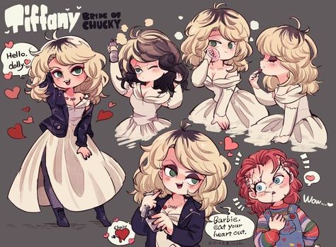 Chucky Family, Chucky Fanart, Movie Slashers, Samara Morgan, Tiffany Bride Of Chucky, Tiffany Bride, Tiffany Valentine, Child's Play Movie, Chucky Movies