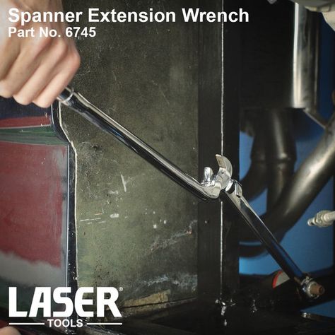 Turns a spanner into a breaker bar. The extension wrench firmly grips the shaft of the spanner to extend the leverage and exert a greater force on the fastener. Universal design, can be used with spanners, socket wrenches and hex keys. Ideal for freeing rusty, tight or seized nuts and fasteners even in confined or hard to reach areas. The extension wrench is manufactured from chrome vanadium steel for strength and is fully polished and chrome plated for solid, reliable use. Power Bar, Power Bars, Socket Wrench, Socket Wrenches, Hex Key, Universal Design, Automotive Tools, Chrome Plating, Wrench