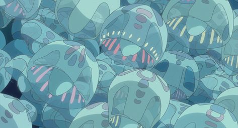 Princess Jellyfish Wallpaper, Jellyfish Wallpaper Iphone, Wallpaper Jellyfish, Jellyfish Princess, Cliff By The Sea, Jellyfish Wallpaper, Take The Chance, Princess Jellyfish, Ghibli Studio