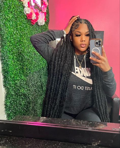 Bonita Infinity Locs, Infinity Locs, School Braids, Red Infinity, Locs Styles, Summer Braids, Birthday Hair, Braided Cornrow Hairstyles, Pretty Braided Hairstyles