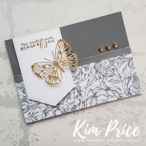 Butterfly Brilliance, Peony Garden, Sympathy Cards Handmade, Card Decoration, Fancy Fold Cards, Birthday Cards Diy, Butterfly Cards, Stamping Up Cards, Card Patterns