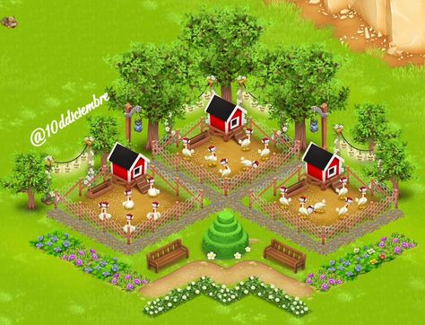 Inspo Hay Day chickens PT1 #hayday #haydayturkiye #haydayindonesia #haydaykitchen #haydayaddict #hayday4life #haydayonly #haydayfarm #haydayinspo #haydayfarmideas #haydayidea #haydayideas #haydaydesign #haydayfarmdesign #haydaydeco #haydaydecor #haydaydecoration #haydaylayout Hay Day Farm Animal Design, Hay Day Pig Design, Hayday Cow Design, Hay Day Cow Design, Hayday Chicken Design, Hay Day Decorations, Hay Day Farm Design Ideas Level 30, Hayday Animal Design, Hay Day Design Ideas