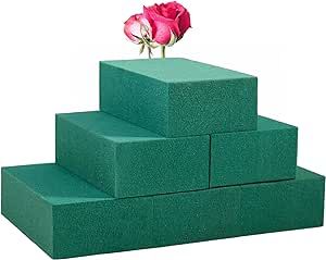 Floral Foam Blocks FLOFARE Pack of 6 Each (5.5"L x 3.1"W x 1.7"H) Green Wet & Dry Flower Foam for Fresh & Artificial Flower Arrangement, Plant Foam, Florist Supplies for DIYs, Arts, Crafts & Weddings Dry Floral Foam, Flower Foam, Plant Crafts, Diy Arrangements, Foam Blocks, Florist Supplies, Dry Flower, Diy Art Projects, Silk Flower Arrangements